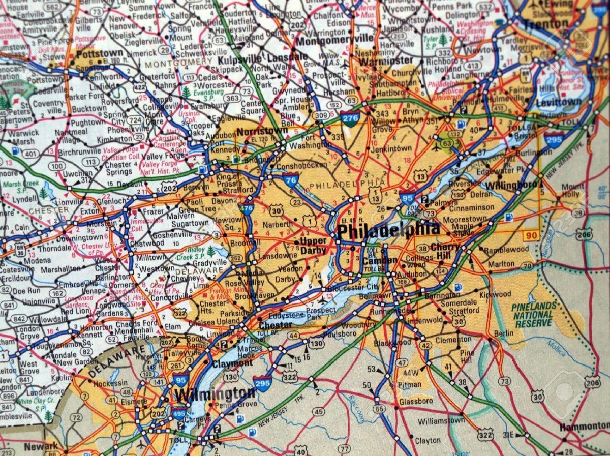 mapa de Filadélfia, pa