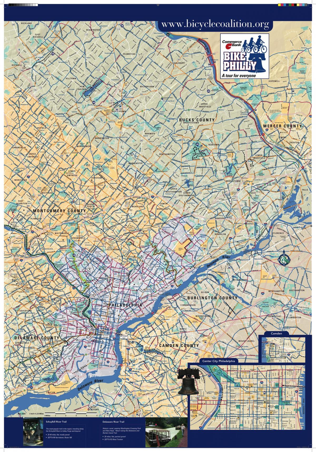 Philly o mapa da bicicleta
