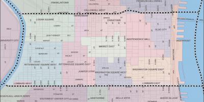 Mapa de Filadélfia bairros