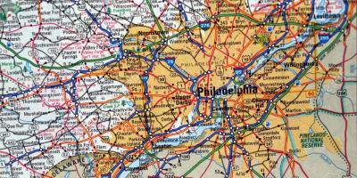Mapa de Filadélfia, pa