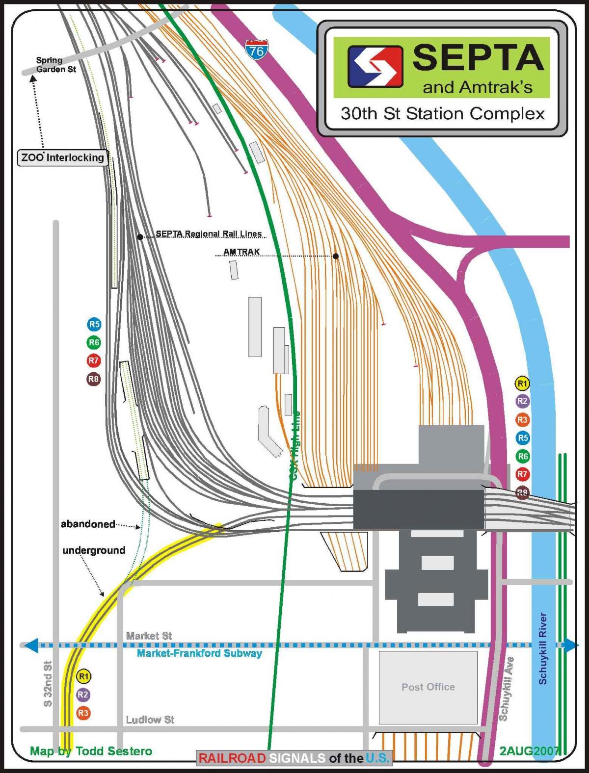 Filadélfia 30th street station mapa