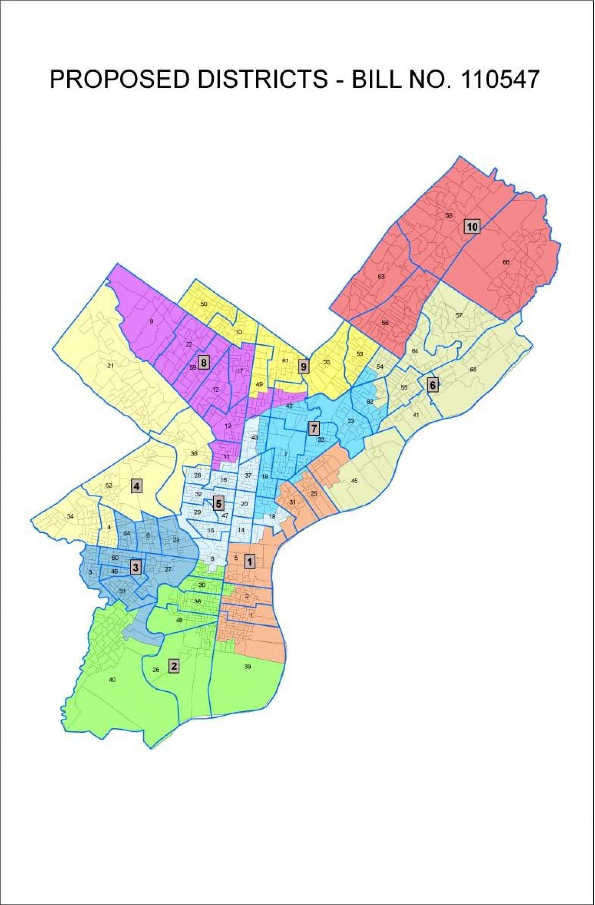 ala mapa de Filadélfia