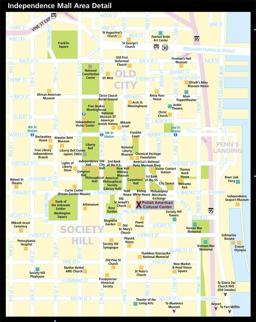 mapa histórico de Filadélfia