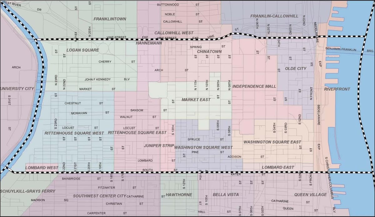Filadélfia bairro mapa