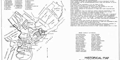 Mapa do município de filadélfia