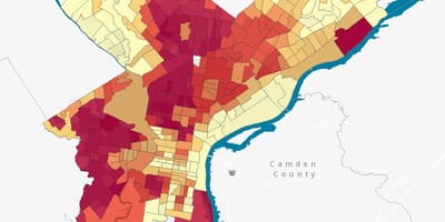 Segurança o mapa de Filadélfia