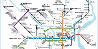 Septa mapa de Filadélfia