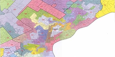 Filadélfia conselho distrital mapa