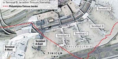 Philadelphia internacional aeroporto mapa