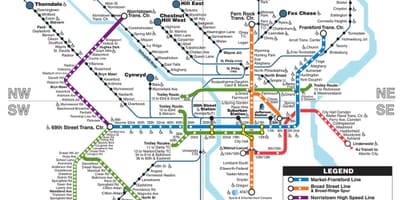 Metro mapa de Filadélfia