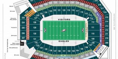 Philadelphia eagles estádio mapa